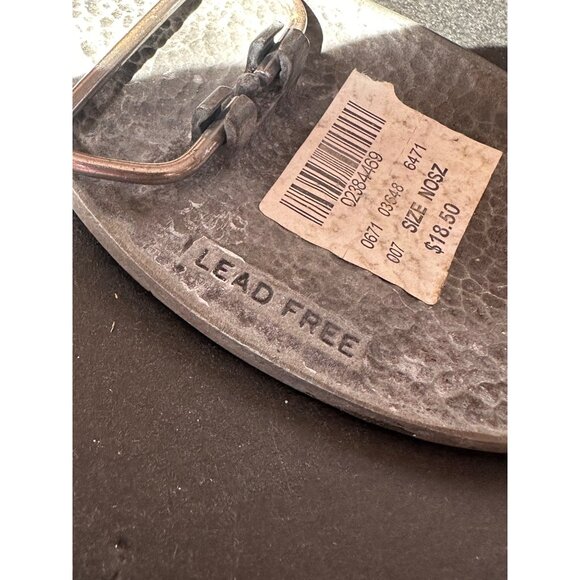 Skull Belt Buckle Metal Oval Lead-Free Gothic Design 5"x3" One Size - Picture 5 of 6